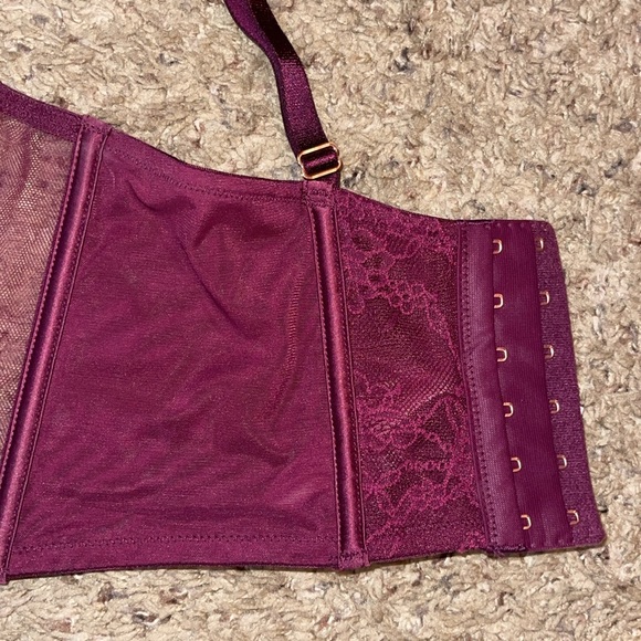 VS corset bra / no wire or padding / deep purple / perfect condition / lace - Picture 3 of 7